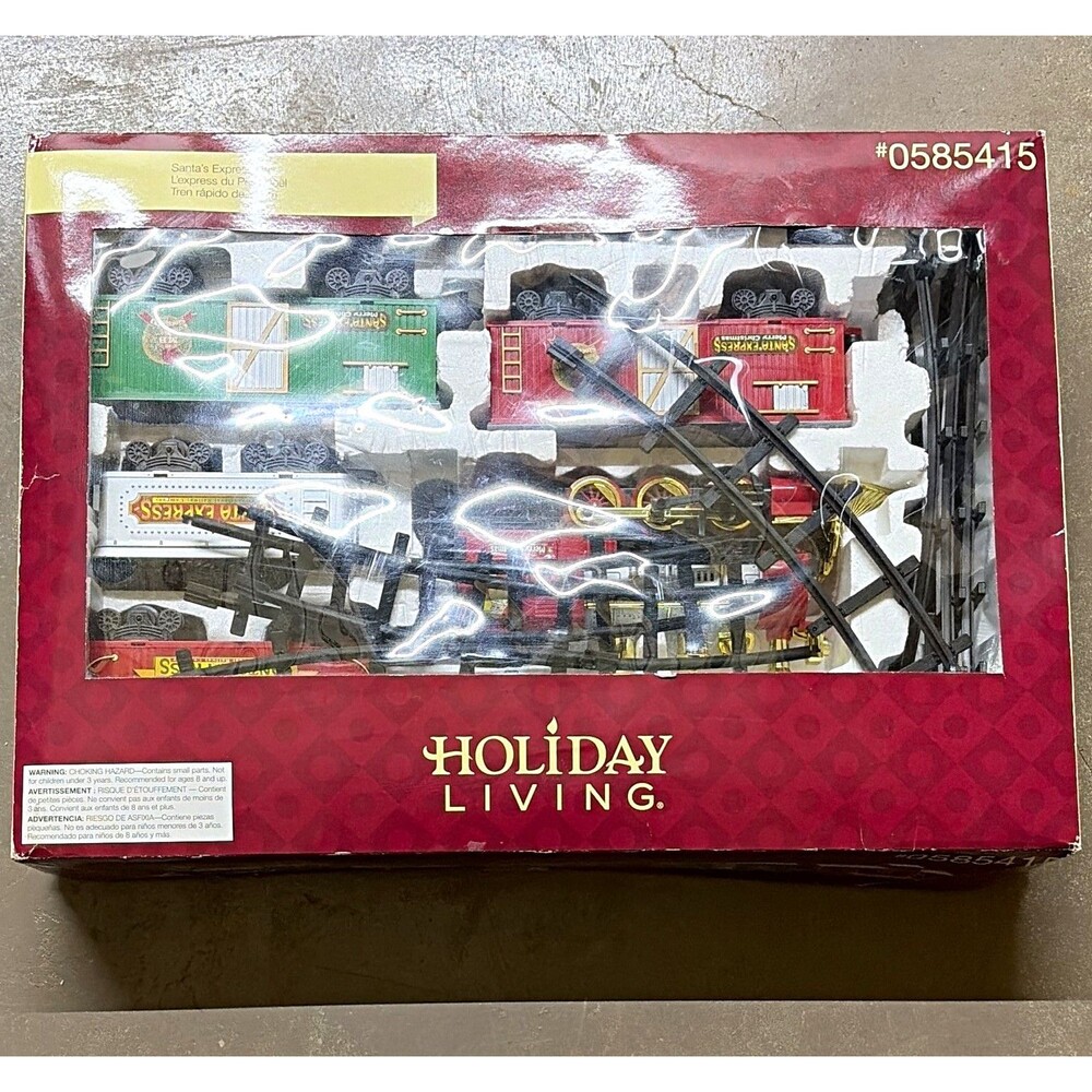 Holiday Living Santa Express G Gauge Train Starter Set Light/Sound 0585415